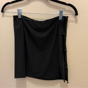 Black skirt with adjustable open side